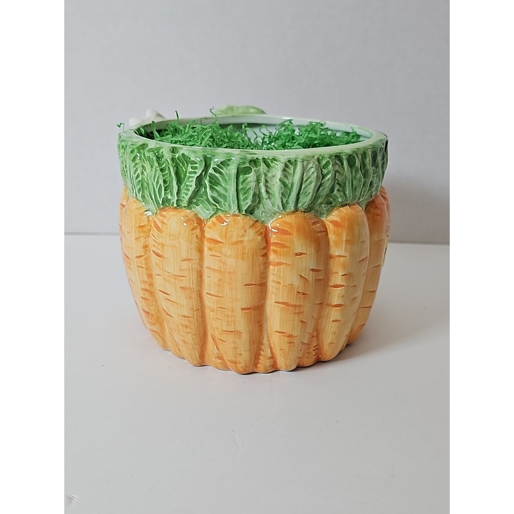Bunny Rabbit Carrot Vase Planter/Candy - Picture 2 of 7